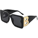 Fashion Large Square Sunglasses for Women Men Trendy Black Thick Frame Luxury Designer Sun Glasses Modern Big Frame