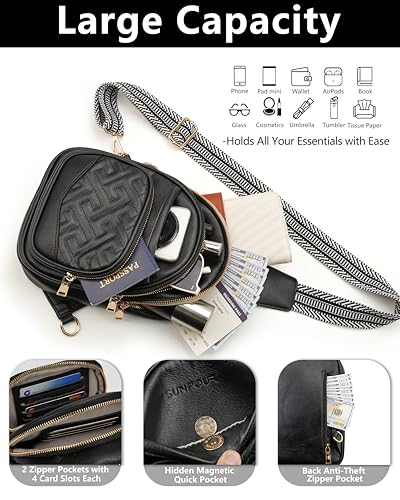 Image of Anti Theft Crossbody Bags for Women,RFID Sling Bag Travel Purse