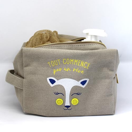 French Tendence – Estuche de Aseo Infantil para niños – Almacenamiento de Productos de higiene, Cepillo de Dientes – Cierre de Cremallera fácil – Estuche para niños, Adolescente Esencial – Formato de