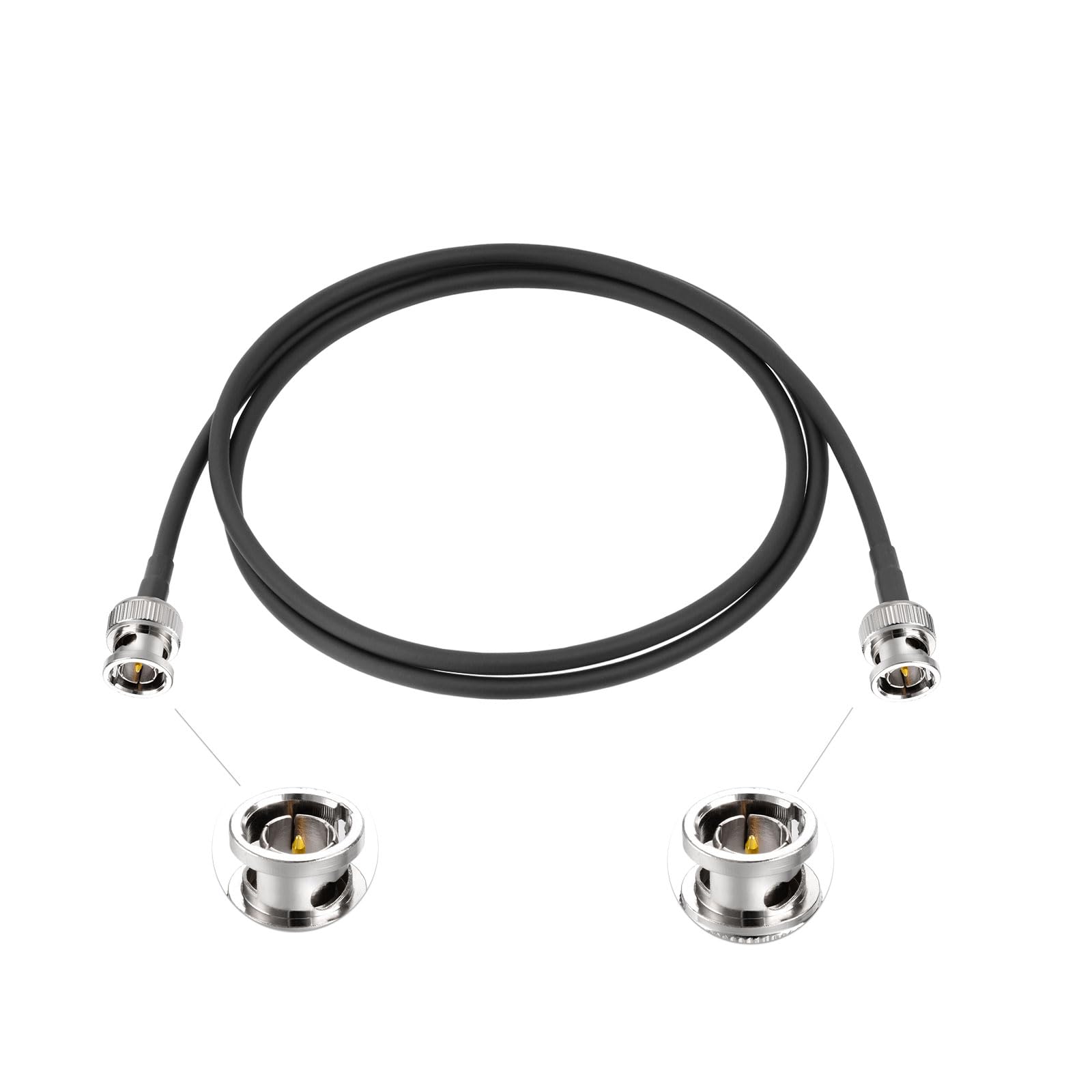 Superbat Kabel SDI 3G/6G/12G 1 m BNC męski na męski Belden UVC-25F 75 Ohm Krótki kabel Podwójny elastyczny wąż do kamery transmisyjnej konwerter SDI Monitor CCTV DVR