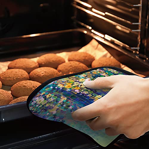 Abstract Floral Watercolor Painting Pot Holders Set Of 2 Kitchen Heat Resistant Potholder For Microwave Cooking Baking Oven End Dishes And Bbq #TOP6