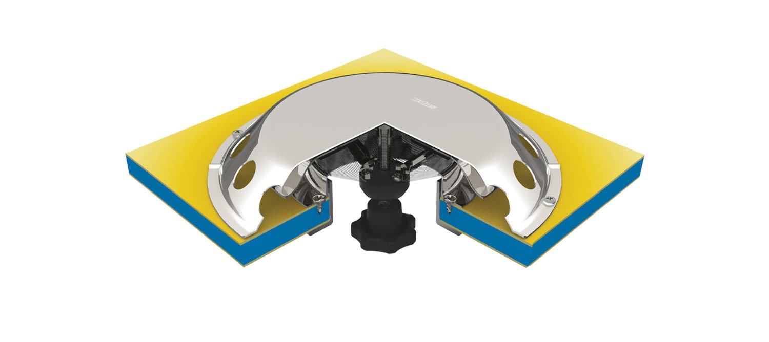 VETUS UFO2 aérateur de pont inox Ø200mm (étanche)