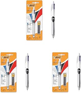 895958-3] BIC Lot De 3 Stylos Bille 4 COLOURS MINI Medium Pointe Moyenne 4 C