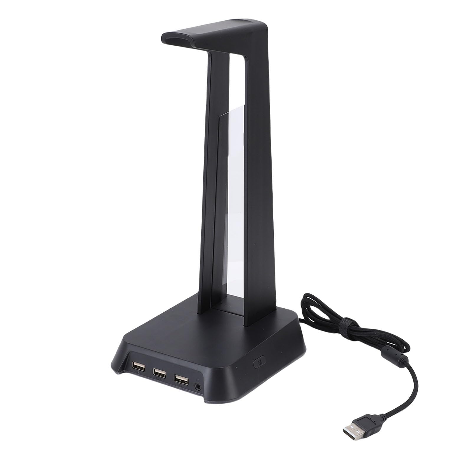 Supporto per Cuffie da Gioco Illuminazione RGB Porta USB Supporto per Cuffie Multifunzionale da Scrivania per i Giocatori (BLACK)