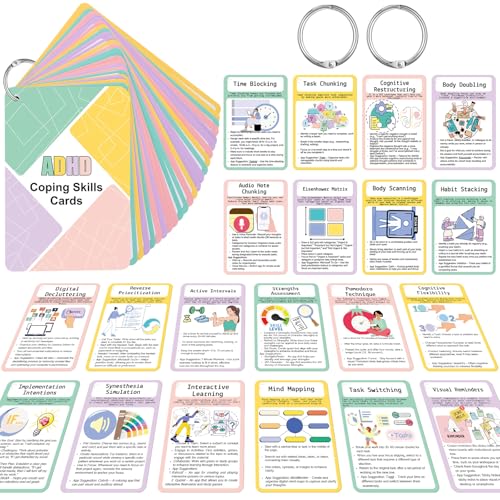 25 Pcs ADHD Coping Skills Cards