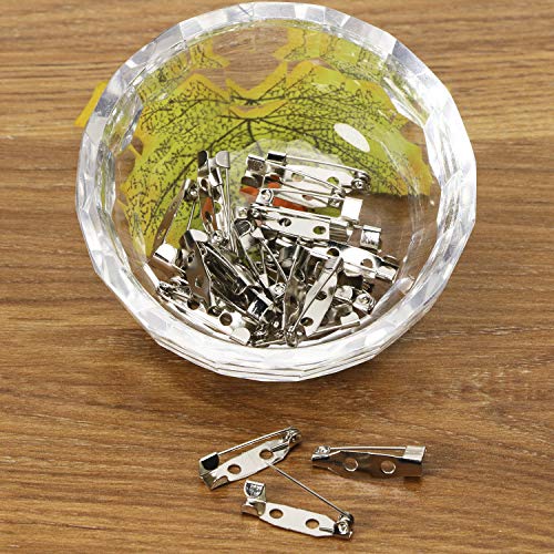 Shapenty 30Pcs Locking Pins Backs Safety Clasp Brooch Badge Bar Jewelry Pins For Diy Craft Name Tags Toy Ribbon Corsages Costume Jewelry Making Sewing Felt Fabric Baby Shower Wedding (Silver, 20Mm) #TOP3