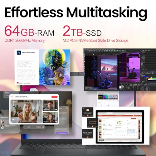 Image of Dell 15 Touchscreen Laptop, Intel 10-Core i5-1334U (Beat i7-1250U) 15.6 inch FHD IPS Anti-Glare Display Business Laptop, 64GB RAM & 2TB SSD, Lifetime Windows 11 Pro with AI Copilot