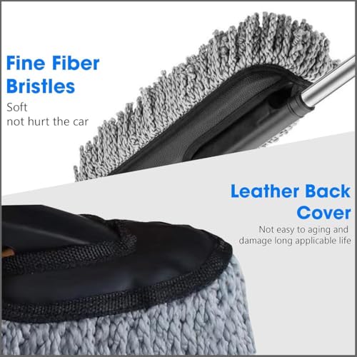 Image of CX2 Microfiber Car Wash Duster with Expandable Handle, Scratch-Free, Wet & Dry Multi-Purpose Auto Detailing Tool