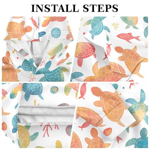 KLL Bohemian Sea Turtle Unisex Girls Boys Sweatshirts Sweater Crewneck Hooded Pullover Hoodies Kangaroo Pocket3