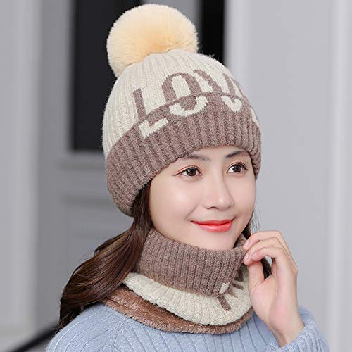 Bonnet tricoté pour femme avec cache-oreilles épais et chaud