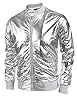 Coofandy Men's Metallic Nightclub Varsity Jacket S... #1