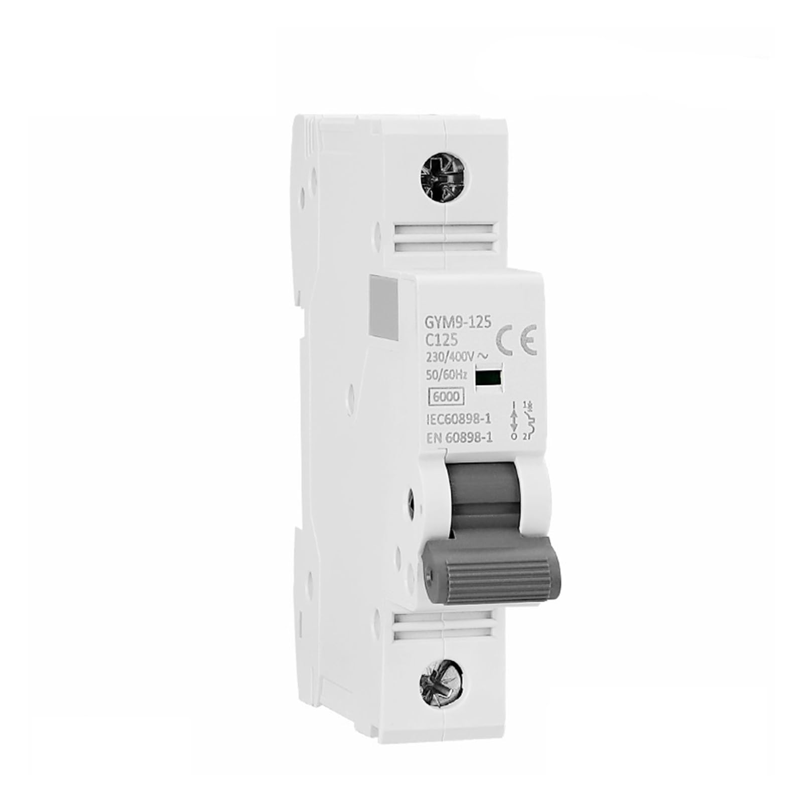 ZIPCOM Circuit Breaker GYM9 Single Phase Mini Circuit Breaker Ture Cureent of 80A 100A 125A 1P Width 17.8mm 230/400V 6KA (Size : 1 Pole C Curve, Color : 100A)