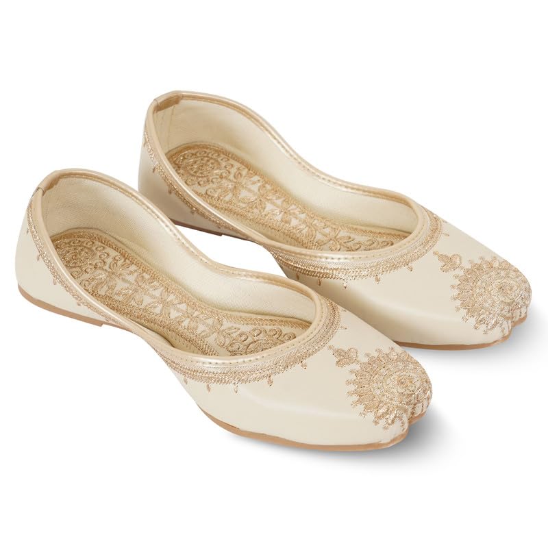 Image of DFR Women Juti | Embroidered Rajasthani Mojari Girls Shoe