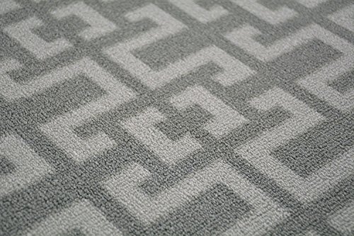 Ancient Greek Key Design Grey Runner Rug, Slip Resistant Rubber Back 2X7 Hallway Rug Runners, Geometric Design Runner Rug #TOP6