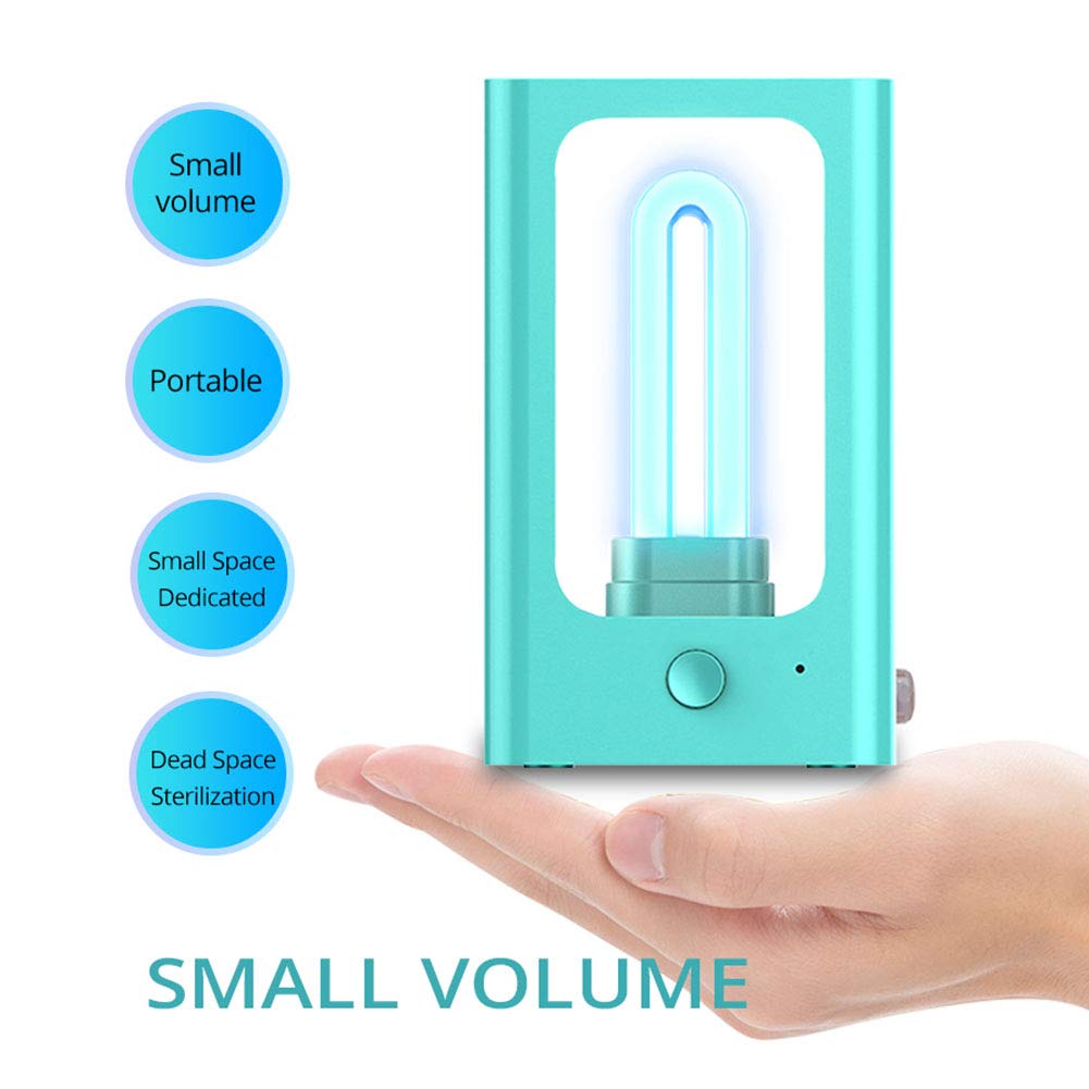 USB Esterilizador de luz UV recargable Sensor de movimiento PIR Lámparas de esterilizador ultravioleta Lámpara de esterilizador UVC portátil,Blanco