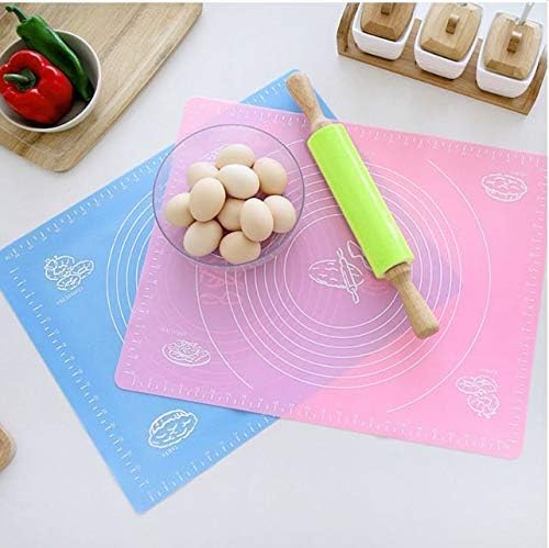 Carzillion Silicon Roti mat Non-Stick Silicone Reusable Pastry Fondant Dough Roti Chapati Rolling Baking Sheet Mat (Blue)