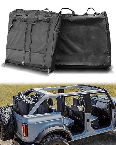 Upgraded Hard Top Storage Bag Fit for Ford Bronco 2021 2022 2023 2/4-Door Portable Freedom Panel Storage Bag for Roof Panel Over First Row Seat Front Hardtop Organizer Bag 1Pc