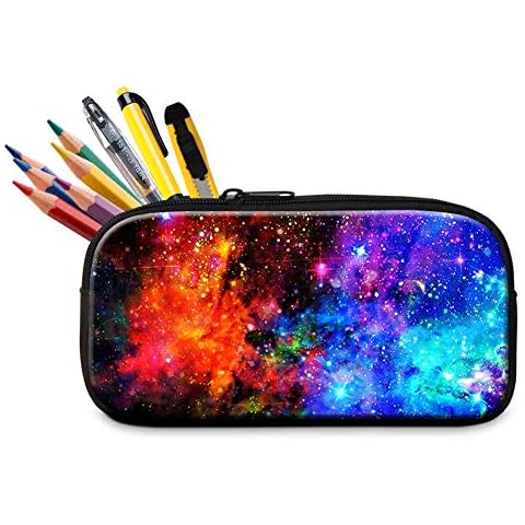 Dispalang School Pencil Case Galaxy Pencil Bag for Students Adult Office Pen Bag Zipper Pencil Box Cover