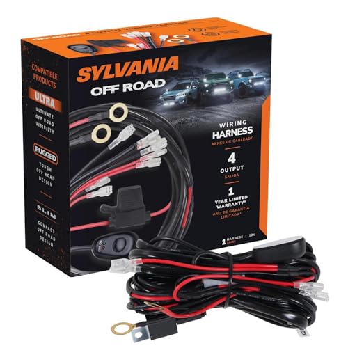 SYLVANIA Four-Output LED Wiring Harness, 12V On Off Switch Relay, 1 PC