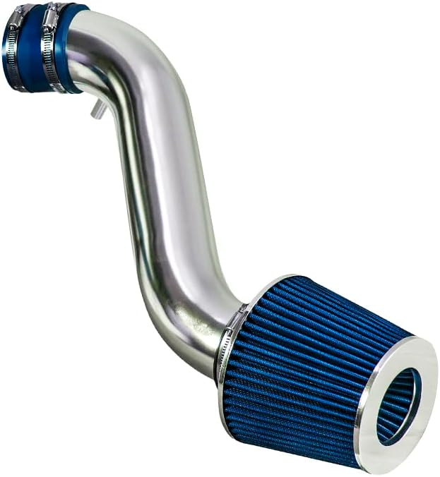 RSG CHROME PIPE with BLUE Short Ram Intake Kit with Filter Compatible For 05-09 Challenger Magnum 3.5L V6