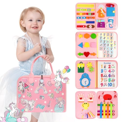 Petenjoy Busy Book for Toddlers 1-3 - Busy Board...