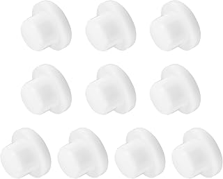 uxcell 10 PCS Silicone Stopper Replacement Plug for Salt Shakers, 3/5in(14mm) Reusable Salt Shakers Solid Stopper Sealing Plug for Flower Pot Bottle, White