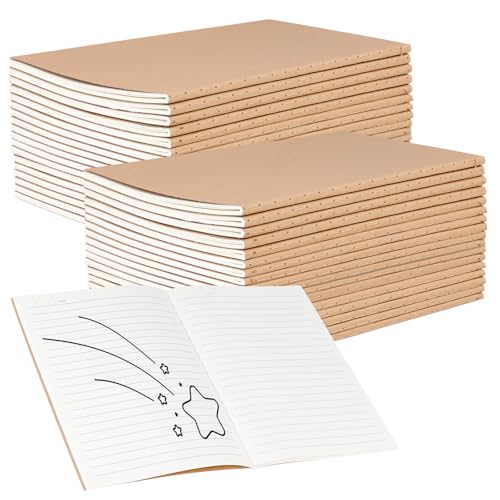 Cuadernos rayados A5 de tapa kraft para tomar notas en la oficina y escribir tu diario personal