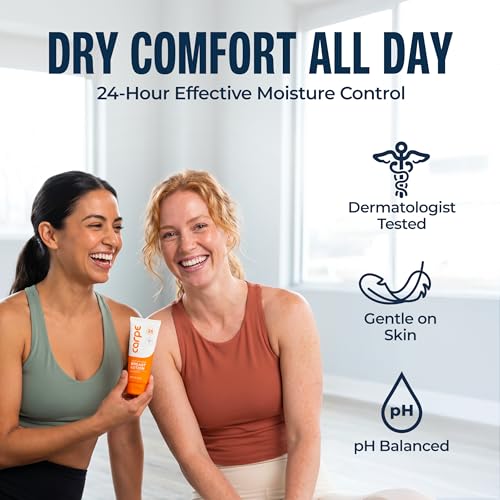 Image of Carpe Sweat Absorbing Breast - Helps Keep Your Breasts and Skin Folds Dry - Sweat Absorbing Lotion - Helps Control Under Breast Sweat - Great For Chafing and Stain Prevention