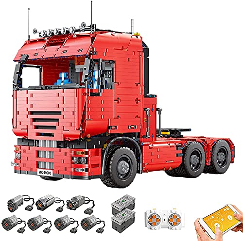 Onenineten Technik LKW Bausteine, 2.4Ghz /APP RC Ferngesteuertes LKW Modell Bauset mit Motoren und Fernbedienung, 4825…