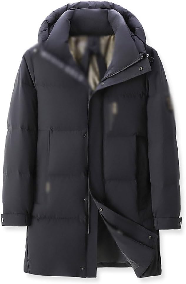 VIDI Men's Winter Business White Duck Down Warm Thickened Hooded Jacket