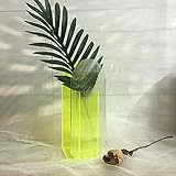 1. Este jarrón está hecho de acrílico de alta calidad. Tu mejor recipiente floral decorativo adecuado para flores frescas, flores secas y rellenos de jarrones.