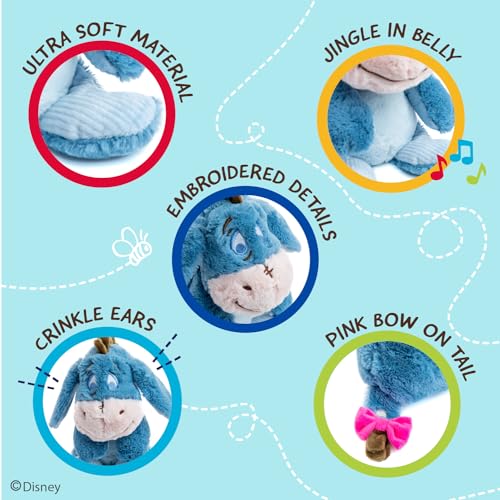 Image of KIDS PREFERRED Disney Baby Winnie The Pooh and Friends Stuffed Animal with Jingle and Crinkle, Eeyore, 9 inch