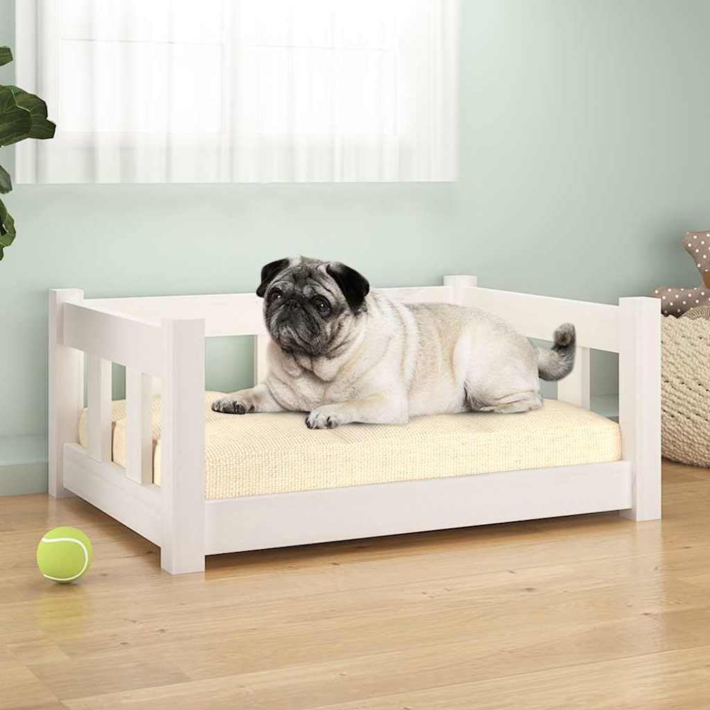 Cama para perro (65,5 x 50,5 x 28 cm), color blanco