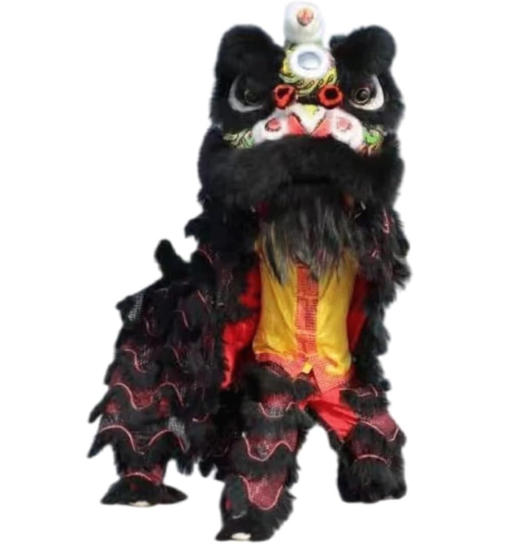 Krxsobnv B Lion Dance Clothes, Head Outdoor Sports Dragon Dance And Lion Props Wool