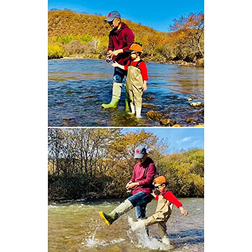 長靴 レインブーツロング 完全防水 防滑 農業長靴釣り用長靴メンズ 折りたたみ 田植え ウォーターシューズ 雨の日 雨靴 男女兼用 軽量 歩きやすい やわらかいガーデニング用品 (フェルト製ライトカーキソール,25.0cm) 9枚目