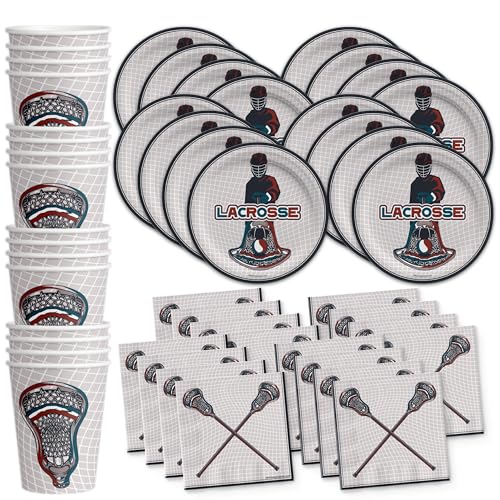 Lacrosse Birthday Party Supplies Set For 16