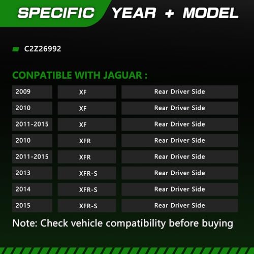 Image of Power Window Regulator with Motor Compatible with Jaguar XF 2009-2015,XFR 2010-2015 XFR-S,2013-2015,Rear Driver Side,Replace # C2Z26992