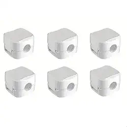 Kit Organizador De Cabo Fio Clip Magnético 6pcs Para Casa (Branco)