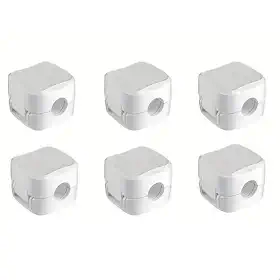 Clip Magnético Organizador de Cabos Fio Kit com 6 Autocolante Adesivo (Branco)