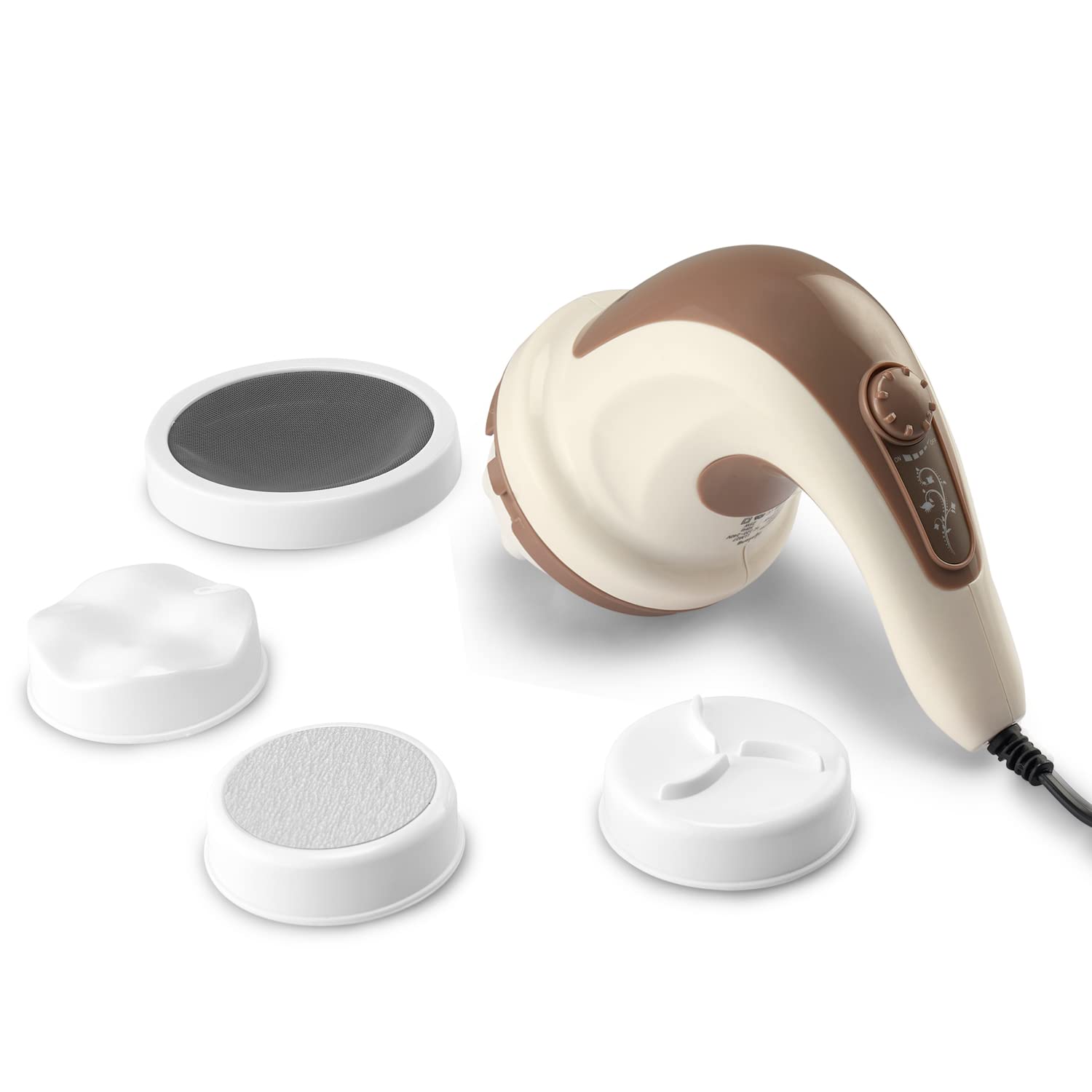 Lifelong LLM27 Corded Electric Handheld Full Body Massager With 4 Massage Heads & Variable Speed Settings For Pain Relief & Relaxation|Handheld Full B