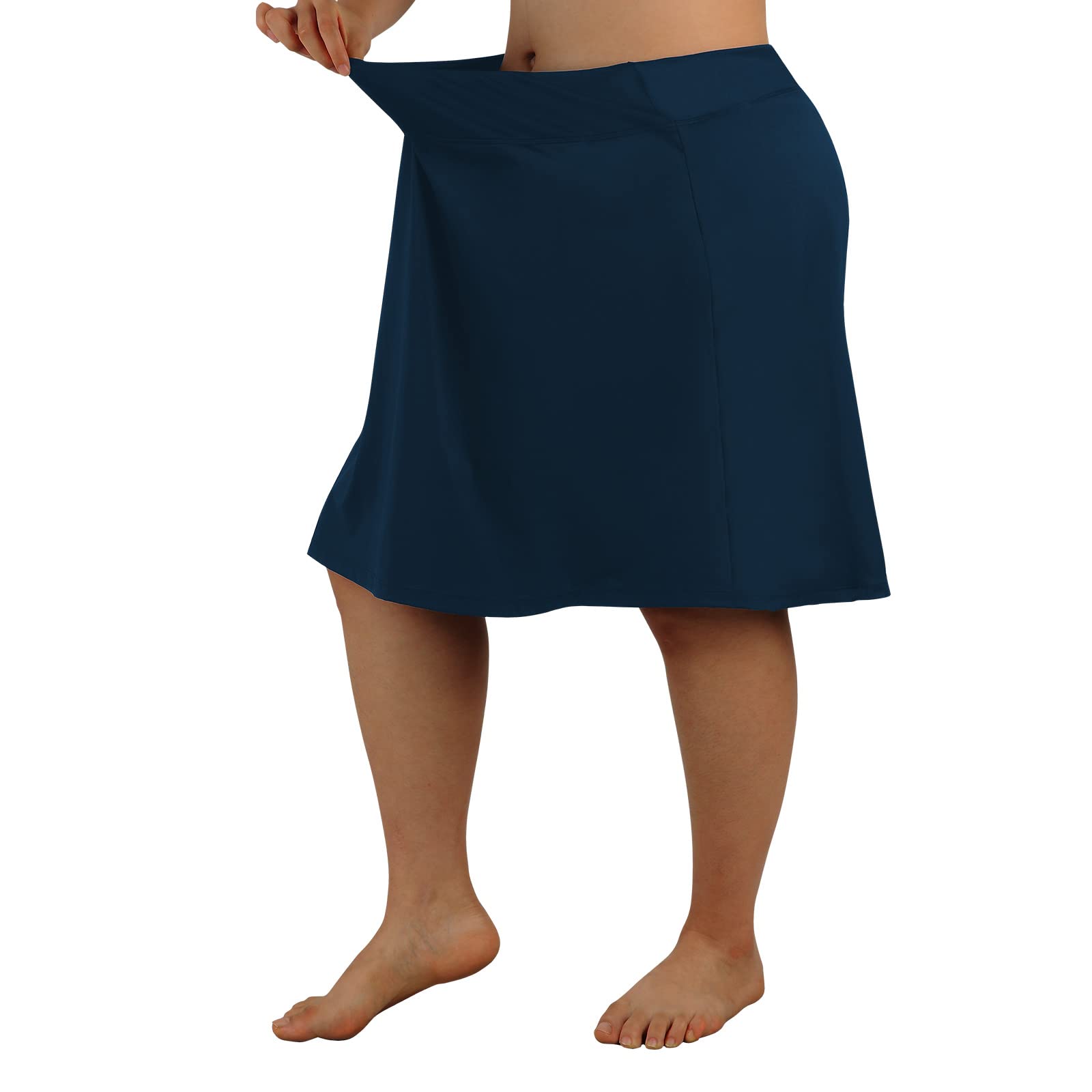 beroy Women Plus Size Skorts Skirts Knee Length Running Skirts for Women with Pockets