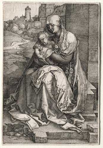 Lienzo de la Virgen y el Niño de Albrecht Durer cuadro decorativo de 60x90cm