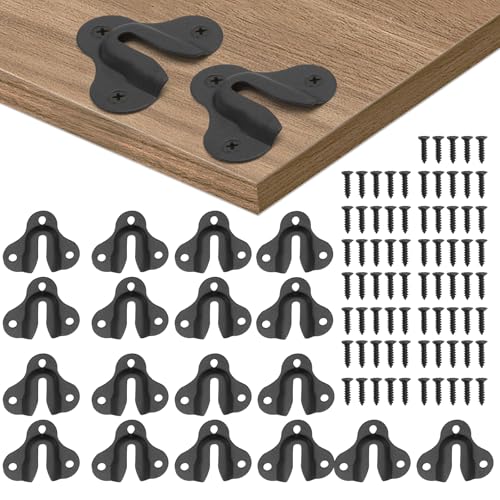 Murtenze 20PCS Matte Black Keyhole Picture Hangers