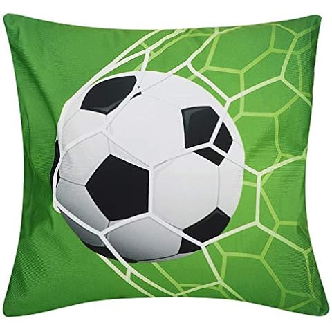 2Pcs Sofa Pillow Case, Sports Ball Pattern Style Cushion Cover Polyester Couch Sofa Pillow Case Pillowcase for Home Decoration(Football) Cover