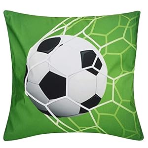 Fdit 2 Piece Decorative Cushion Covers American Rustic Style Space Cushion Cover Decorative Rugby Football Basketball Theme Cushion 45 x 45 cm Multi-Way Packaging, 45 x 45 cm