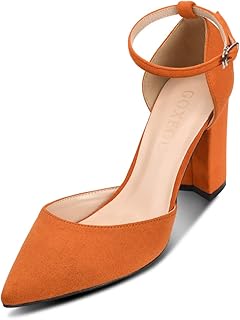 orange suede heels