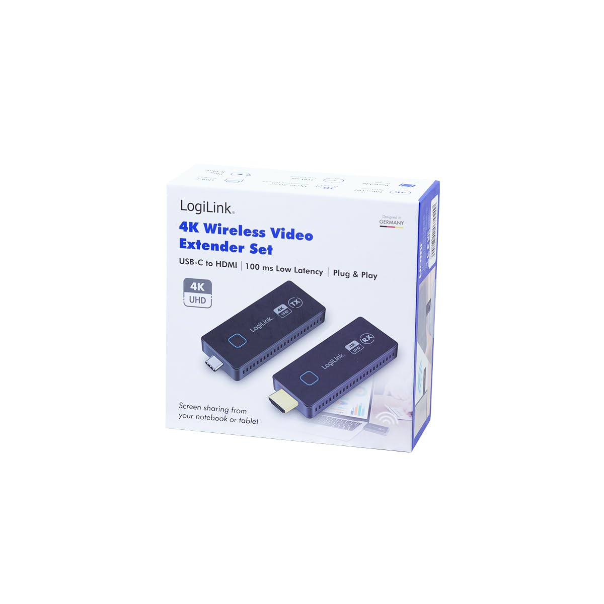 Logilink Hdmi?bertragungS-Set UsB-C Zu Drahtlos 30m - KabeL-/adapterset - Digital/daten (hdw0104)