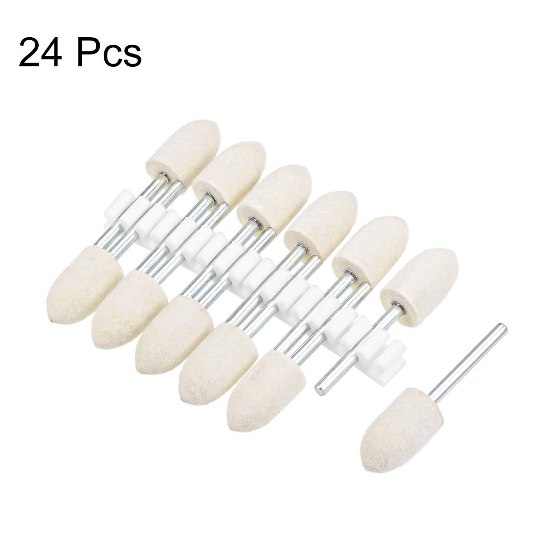 Wool Felt Buffing Bits - 24 Pack -4 Wool Felt Buffing Bits - 24 Pack -4
