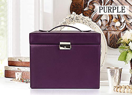 Preisvergleich Produktbild Tao Schloss Schmuckschatulle Prinzessin Europäischen Schmuckschatulle Große Schmuckschatulle Schmuck Aufbewahrungsbox (Farbe : Purple)