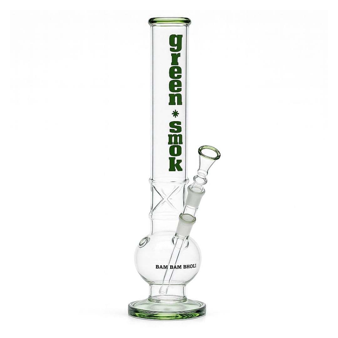 Weedness Rura Szklana 18,8 mm Ø 50 mm 44 cm Wysoka Palenie Zielona - Rura Lodowa Akcesoria Rura Perkolator Szklana Rura